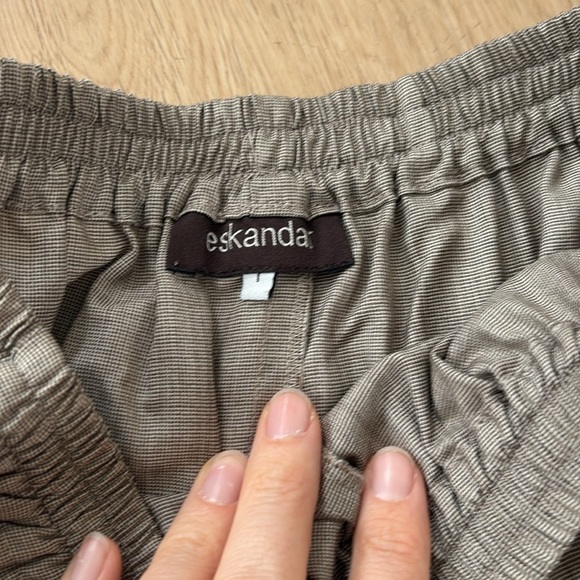 ESKANDAR wool silk pants beige grey size 1 medium (small large) - Picture 2 of 6